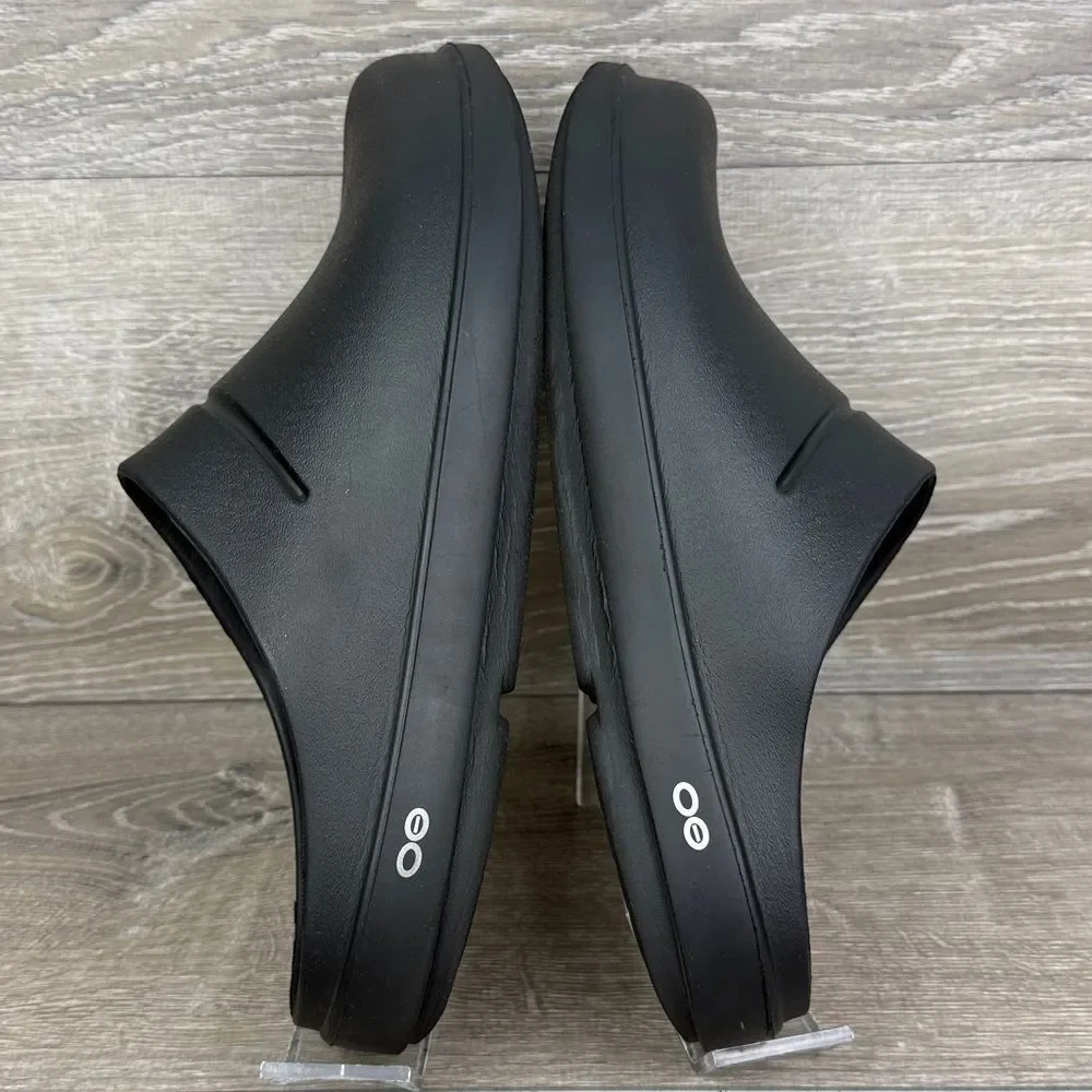 Oofos Oocloog Men's Sz 12/Women’s 14 Black Oofoam Slip-On Recovery Mules Clogs
